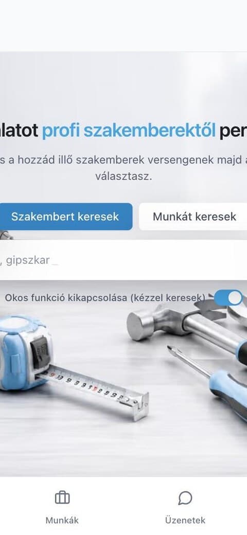 fixjob.hu mobilos nézete